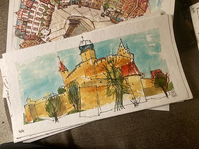 Urban Sketching  auf der Veste Coburg